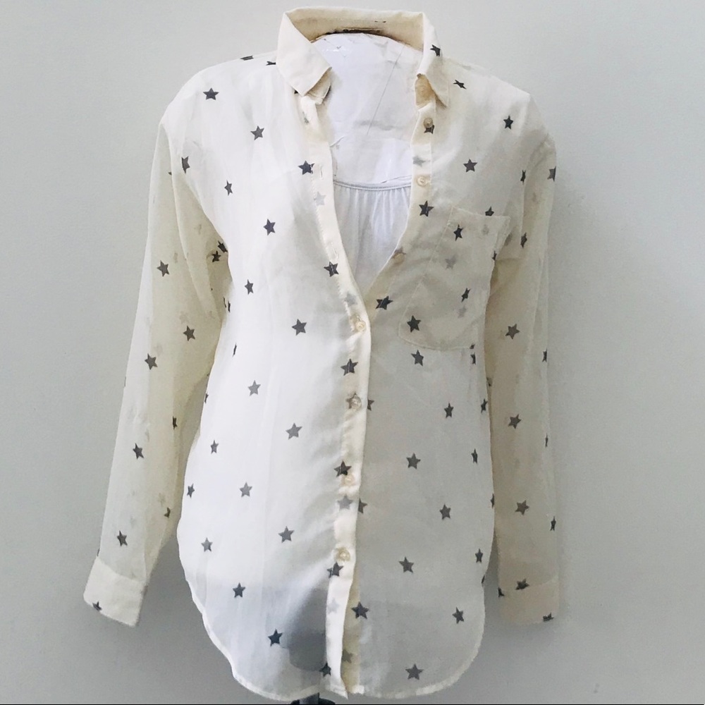 Garage chiffon button blouse